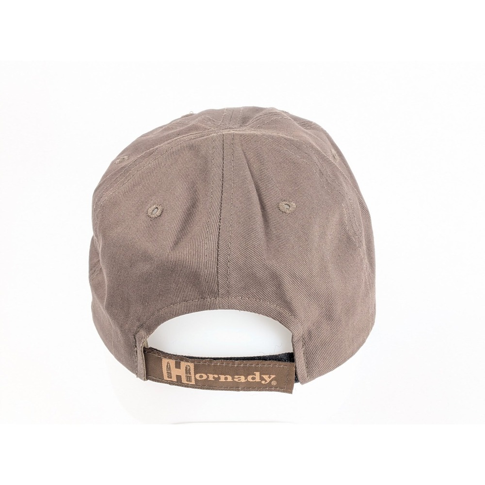 Hornady Baseball Cap Hat Brown Tan 100% Cotton Adjustable Strap Back Excellent - Picture 3 of 9